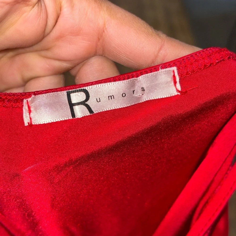 Red Ruched Ruffle Cami Top - Women - Picture 7 of 7